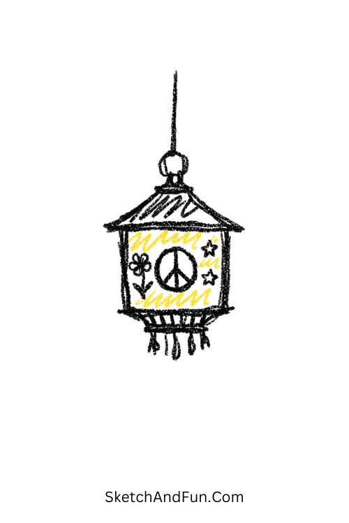 zen doodle art free lantern with soft glowing decorative patterns