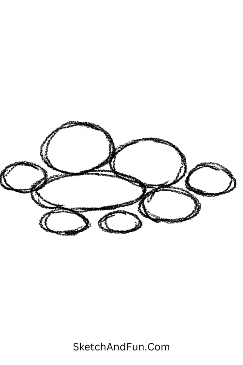 Minimal Pebble Shapes – Simple zen doodle patterns using soft rounded pebble-like shapes