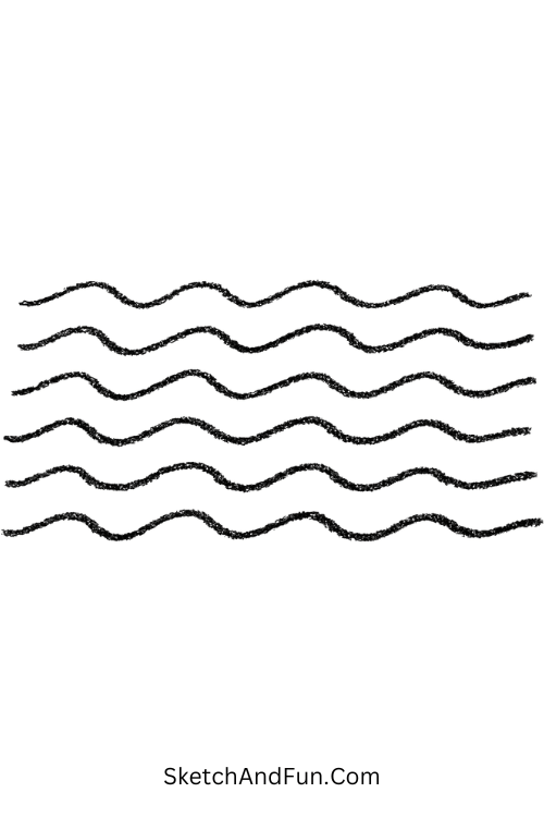 Parallel Line Waves – Zen doodle patterns easy with flowing parallel wave line design