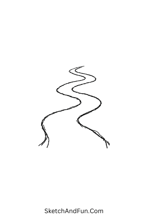 Zen drawing ideas for beginners with soft winding simple path