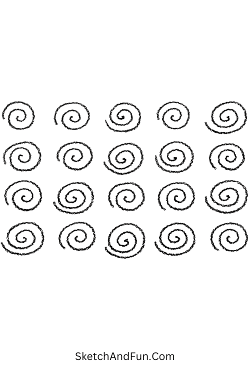 Spiral Calm Pattern – Mandala zen doodle patterns with smooth spirals for peaceful flow