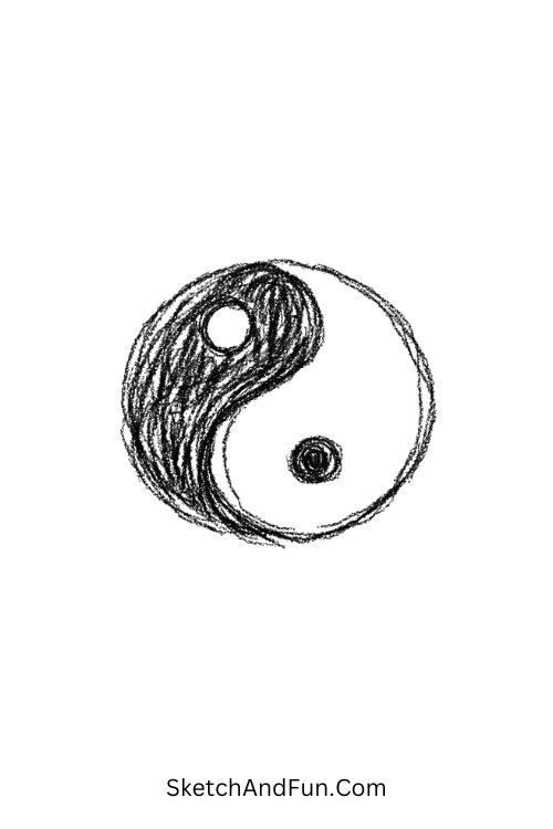 Zen art drawing ideas showing harmony in flowing balance shapes