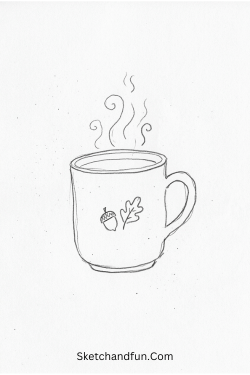 Cozy Thanksgiving mug drawing