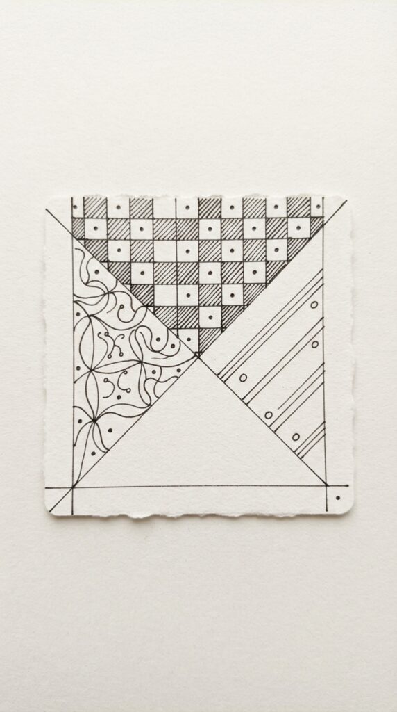 Simple geometric Zentangle doodle pattern