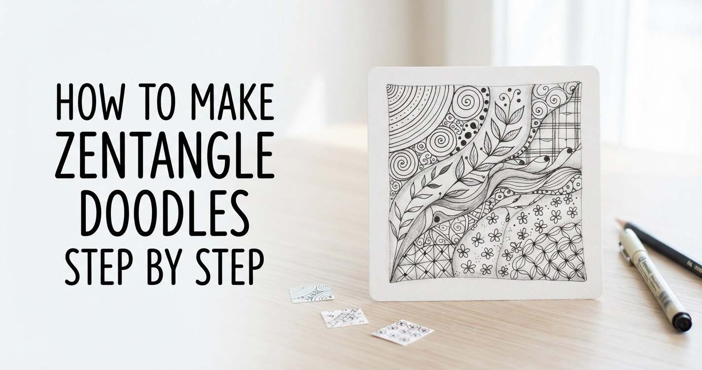 How to Draw Zentangle Doodles Step by Step