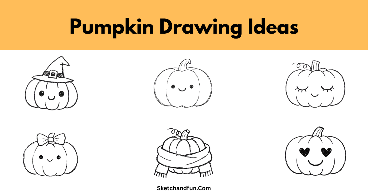 Pumpkin Drawing Ideas for Fall & Halloween