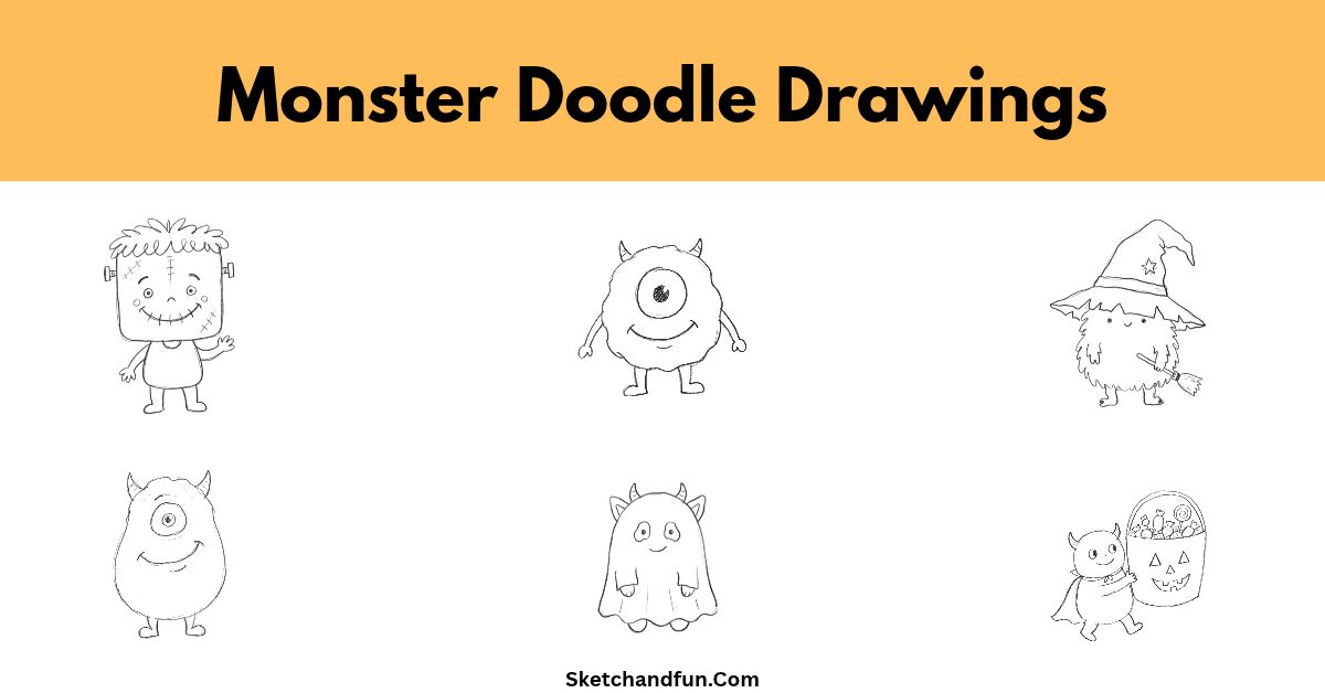 20+ Monster Doodles to Draw for Halloween