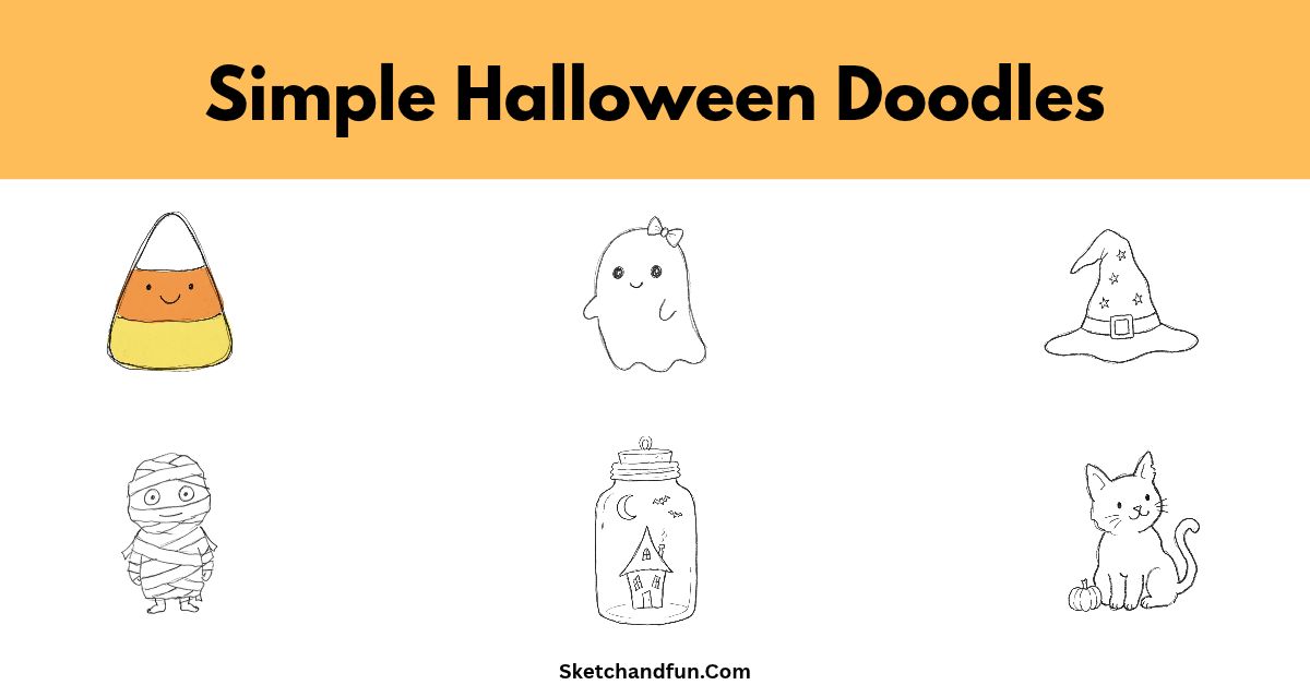 20+ Simple Halloween Doodles Anyone Can Draw