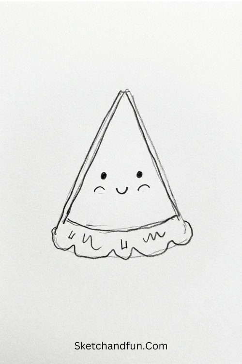 Cute Thanksgiving pie with a face drawing