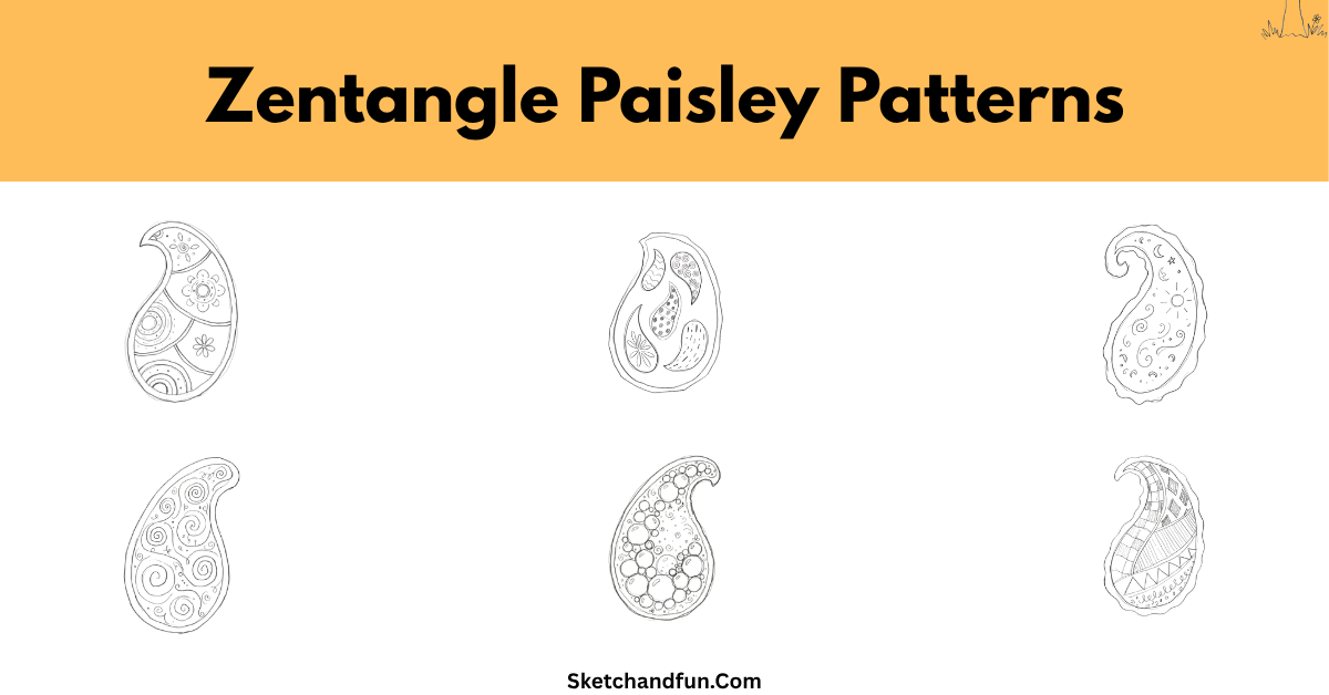 13 Zentangle Paisley Patterns to Try in Your Doodles